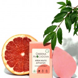 Крем-мыло для душа Сочный грейпфрут, 100 г. Greena Avocadova