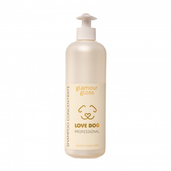Шампунь-концентрат для особого блеска Собаки, Glamour Gloss Shampoo Concentrate. 500 мл. Love Cat Love Dog