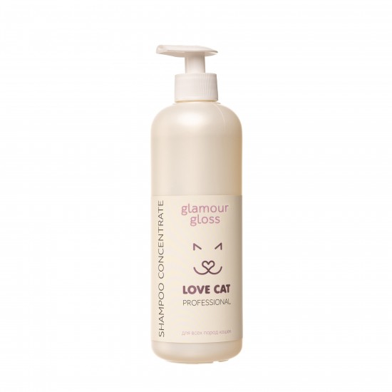 Шампунь-концентрат для особого блеска Кошки, Glamour Gloss Shampoo Concentrate, 500 мл. Love Cat Love Dog